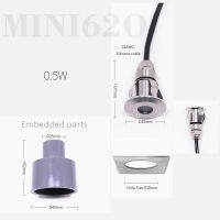 Built-in 25mm underground light IP68 waterproof outdoor 12V mini RGB small spotlight , Used for courtyard garden stair terrace