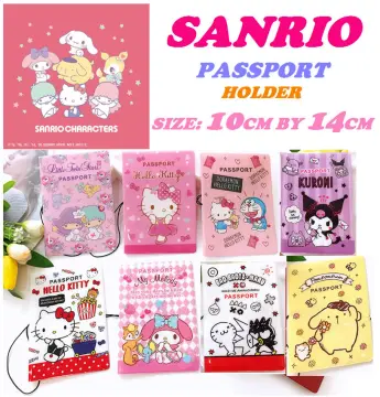 Hello Kitty Leather Passport Holder Cover Kawaii Kuromi Melody