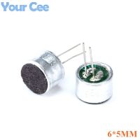 10pcs With Pins  6*5mm Capacitive Electret Microphone Pick Up Sensitivity 52D Microphone Condenser MIC 6mm x 5mm