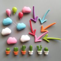 ✐ Balloon Arrow Note Cloud Cactus Refrigerator Sticker Convenience Magnet Color Message Magnet Whiteboard Decoration Photo Wall