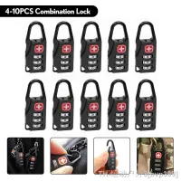 【CC】∈✴┋  Anti-Theft Locks 4-10PCS Safe Combination Code Padlock for Luggage