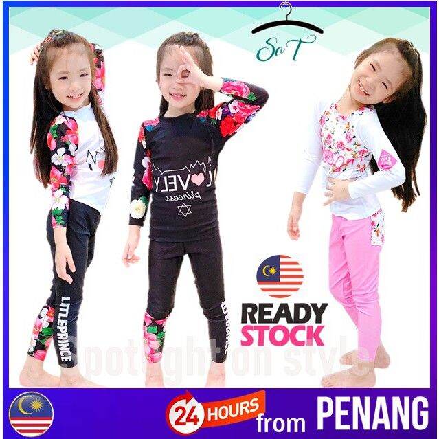 [17]🇲🇾 PENANG READY STOCK 2 Pieces Set Kids Girl Long Sleeve Long