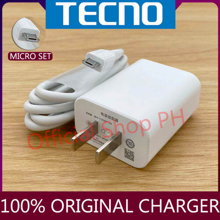 Tecno Charger Original Fast Charger 10W Micro Charger 2IN1 Adapter Set ...