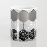 Sier Hexagon Glitter Glam #1 #geometric #decor #art #society6 Coffee Mug Coffee Mug coffee cup tea milk cup mug gift