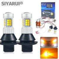 2PCS 12V Canbus DRL LED T25 3156 BA15S P21W BAU15S PY21W 7440 W21W 3030ชิป30SMD DRL ไฟวิ่ง Amp; ไฟสัญญาณ Dual Mod ELEGANT