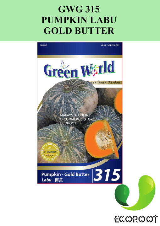 Green World Seeds Gw Pumpkin Gold Butter Labu Seeds Lazada