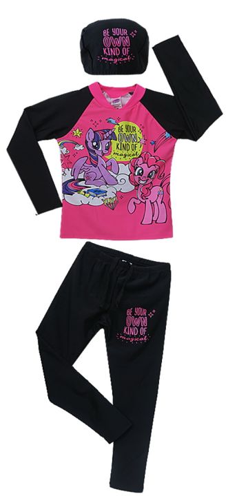 my-little-pony-ชุดว่ายน้ำเด็กหญิง-จาก-nadreams-ลายการ์ตูนโพนี่-girl-swimwear-รุ่นเด็กโต-สีชมพู-สีดำ