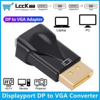 LccKaa DisplayPort to VGA Converter DP to VGA Adapter 1080P DP Male to VGA Female Adapter for HDTV Monitor MacBook Projector PC