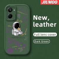 เคส JIUMOO สำหรับ Realme 10 Pro 5G Realme 10 Pro Plus เคสการ์ตูนนักบินอวกาศอวกาศน่ารักใหม่หลังซิลิโคนนิ่มเคสใส่โทรศัพท์หนังกันกระแทกเคสรวมเลนส์กล้องเคสป้องกัน