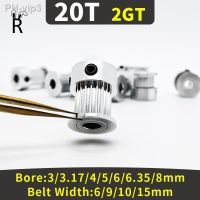 20 Tooth 2GT Timing Pulley Bore 3/3.17/4/5/6/6.35/8mm GT2 2MGT Gear Open Type Synchronous Belt Width6/9/10/15mm 3D Printer Parts