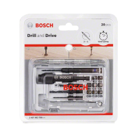 ดอกไขควง พร้อมด้ามขัน 20 ชิ้น BOSCH รุ่น X-Line Set 20 pcs. สีน้ำเงิน -- EU 26 --