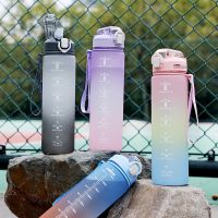 1 Liter Motivational Water Bottle with Straw with Time Marker Leakproof Sports Water Bottle for Gym Camping Tour Water Bottles