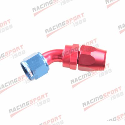 Universal AN10 45 Degree Oil Fuel Swivel Hose End Fitting Oil Hose End Adaptor Kit Red-Blue