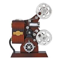 Retro Old Movie Projector Music Box Model Home Decoration Living Room Artware Gift