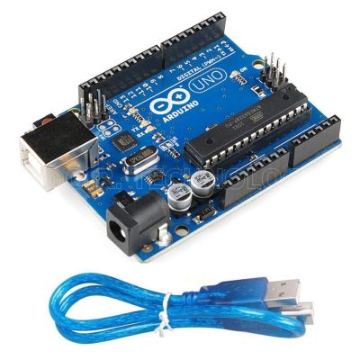 (1ชิ้น) AA001 บอร์ดอาร์ดูโน่ UNO R3 chip ATmega328 พร้อมสาย USB (Arduino UNO R3 DIP Board chip ATmega328 with cable)