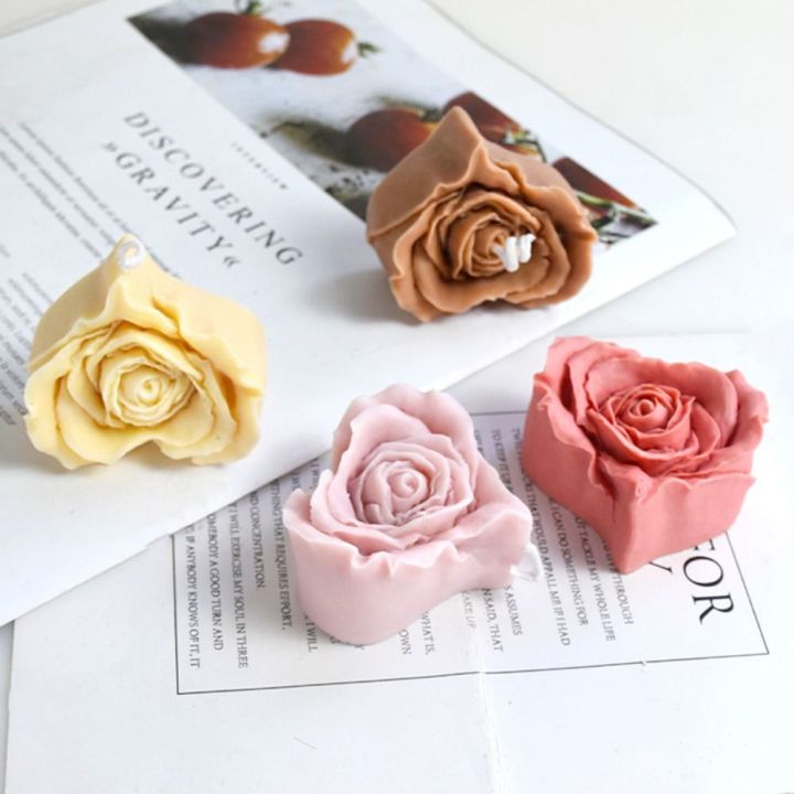 Flower Candle Mold Diy Three-dimensional Love Rose Flower Candle