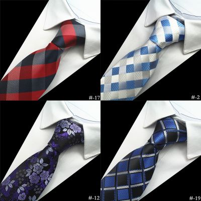 Ricnais 1200 Needles Quality 100 Silk Men Ties Plaid Striped Neck Ties for Men Classic Wear Business Wedding Party Gravatas