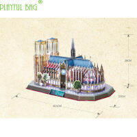 ใหม่ของแท้ LED Music Cube 3D ปริศนา Notre Dame De Paris France World สถาปัตยกรรมที่มีชื่อเสียง DIY จำลองผลิตภัณฑ์ HJ01