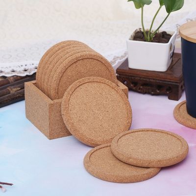 【CW】✖✐  2Pcs Round Coasters Set Cup Drink Placemats Wine Table Mats Insulation Pot Holder Desk