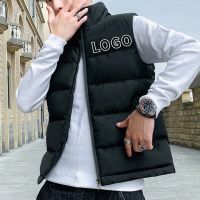 Special Offers Custom Logo Men Jacket Sleeveless Brand Autumn Winter Warm Turtleneck Vest Zipper Waistcoat Man Warm Casual Outdoor Male Coat