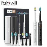 ♕ Fairywill Sonic Electric Toothbrush Ultra Sonic Fast USB Charger Waterproof IPX7 5-Mode Fairywill FW-507 with 3 Brush Head Gift