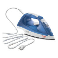 TEFAL เตารีดไอน้ำ กำลังไฟ 2000 วัตต์ รุ่น FV1525T0 สีขาว-ฟ้า รีดเรียบ เร็ว ด้วยพลังไอน้ำพิเศษ 90 กรัม/นาที รับประกัน 2 ปี