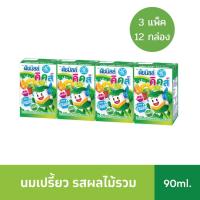 ดัชมิลล์คิดส์ นมเปรี้ยว ยูเอชที 90 มล. 3 แพค 12 กล่อง Dutch Mill Kids Yogurt UHT 90 ml. (12 boxes)