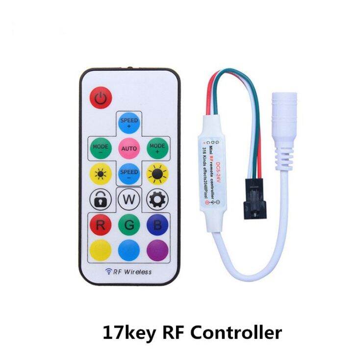 worth-buy-กุญแจ-rf-led-พิกเซลตัวควบคุม-17คีย์-21คีย์-ir-ตัวควบคุมเครื่องควบคุมไฟ-led-พิกเซลรีโมทหรี่-dc5-24v-สำหรับแถบไฟ-led-พิกเซล