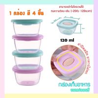 ถ้วยเก็บอาหารสำหรับเด็ก เซ็ท4ชิ้น เข้าเวฟได้ วัสดุคุณภาพดี BPA Free