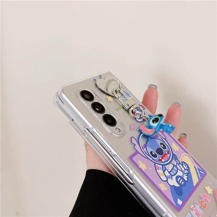 korea-cute-cartoon-pendant-phone-cases-for-samsung-galaxy-z-fold-3-clear-pc-hard-cover-case-for-samsung-z-fold3-zfold3-zfold-3