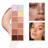 12สีคอนซีลเลอร์ปกปิดแก้ไขมูลนิธิใบหน้า Contouring เน้นพาเลท Palette 3D พรางใบหน้า