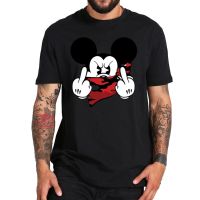 Disney Mickey Mouse Mickey Cute Print Cotton T Shirt High Street Anime Men Tshirts