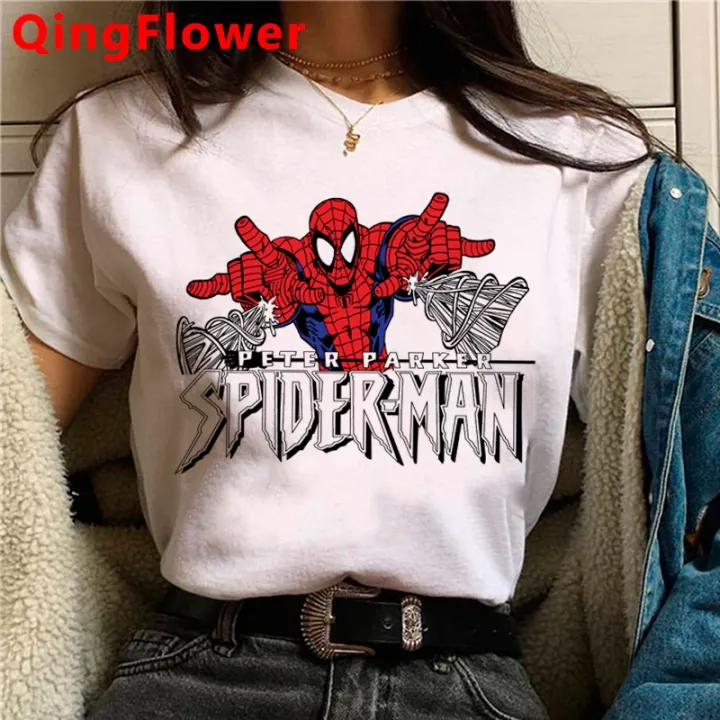 Marvel Spiderman Spider Man t shirt women casual couple clothes vintage  streetwear t-shirt top tees graphic tees women | Lazada PH