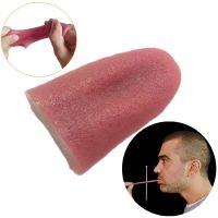 Horror Funny Magic Tricks Whole Person False Simulation Rubber Tongue Decompression Toy Halloween Prank Silicone