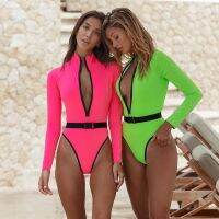 Bikini Women Swimwear bikini swimsuit connected the new pure color fluorescent color lady swimsuit