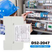 [คืนสินค้าได้ภายใน 7 วัน] D52-2047 Din Rail Watt Meter แอมป์มิเตอร์โวลต์แอมป์ที่ใช้งาน Power Factor เวลาพลังงานแรงดันไฟฟ้ากระแสไฟตรวจสอบ