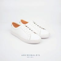 รองเท้า - Archibalds รุ่น Classic White Cobbler - Archibalds ผ้าใบหนังแท้ สีขาว ชาย/หญิง