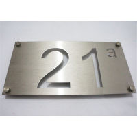 Customized House Number Street Name Composite Aluminum Board Sign Outdoor Plaque Office Door Floating Backing Panel Signs