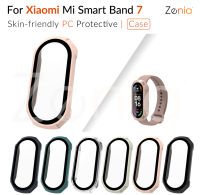 Zenia ที่มีสีสัน PC ผิวง่ายเปลี่ยนคุ้มครองที่ครอบคลุมกรณีเชลล์สำหรับ Xiaomi Mi Smart Band 7 MiBand7 กีฬาสมาร์ทวงอุปกรณ์เสริม