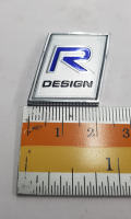 Logo R design ของรถ Volvo  งานอลูมิเนียม พร้อมกาวติด 4*4 cm