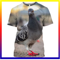 Wild Pigeon 3D Printing Summer Man O Neck เสื้อยืดคอกลมลำลองแขนสั้นพลัสขนาด Pullover เสื้อยืดแฟชั่นสตรีท เสื้อผ้าผู้ชาย XS-5XL