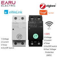 1P N WiFi Zigbee Smart Circuit Breaker จับเวลารีเลย์สวิทช์เสียงรีโมทคอนลโดย Tuya EWeLink APP Smart House Alexa Home