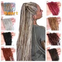 LKMART 24Strands/Lot Long senegalse เปีย Zizi เกลียวถักเปีย ที่ต่อผม กล่องถักเปียสี ขนาด28นิ้ว สีน้ำตาลสีน้ำตาลเข้ม ผมถักโครเชต์สังเคราะห์ สำหรับรัสเซีย