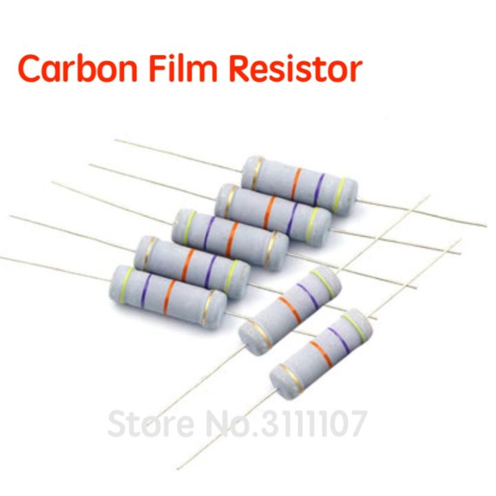 50pcs-2w-5-carbon-film-resistor-0-1r-820k-ohm-0-1-0-5-4-7-5-6-10-47-470-560-750-200k-510k-820k-ohm-resistance-carbon-film