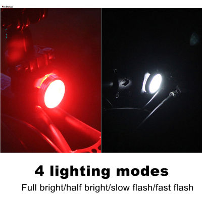 ไฟจักรยาน LED ไฟหน้าและอุปกรณ์ไฟจักรยาน LED ด้านหลังสีขาว/แดงสว่างมากสำหรับถนนและ MTB Yan Baobao