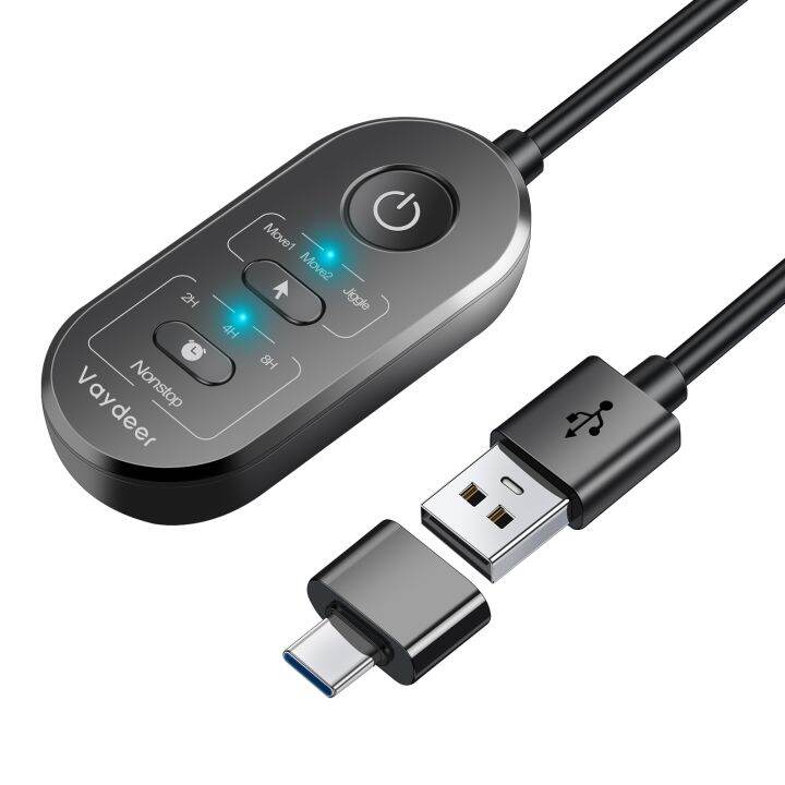 2 in 1 USB Mouse Jiggler Undetectable Mouse Mover Automatic Computer
