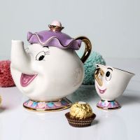 2020 Cartoon Beauty And The Beast Teapot Mug Mrs Potts Chip Tea Pot Cup One Set Lovely Christmas Gift Drop Shipping