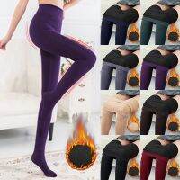 HOT HULXOIQQQEWV 573[] ฤดูหนาวที่อบอุ่น Leggings ผู้หญิงความร้อนกางเกงขั้วโลกถุงน่องถุงเท้าเรียงรายกางเกงกำมะหยี่ถุงน่องผิวผลเอวสูงขนสัตว์ Leggings