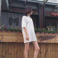 พร้อมส่ง ?? Basic dress เสื้อยืดตัวยาว มีกระดุมตามภาพ แบบสวย ผ้ายืดเนื้อดี (IN34505)