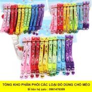 Vòng cổ cho thú cưng, thiết kế hoạ tiết hoạt hình đáng yêu, có gắn chuông